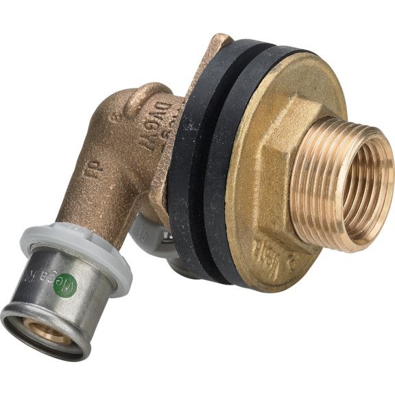 Viega - Doppelwanddurchführung SANFIX P 2132.41 16mm x 1/2 IG x 18mm Rotguss
