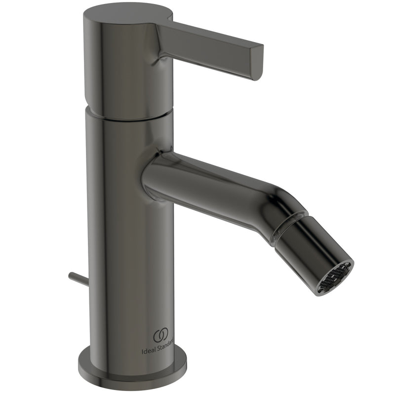 Ideal Standard - Bidetarmatur JOY, m.Ablgarn., Ausld.110mm, Magnetic grey