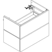 Hansgrohe - WTU 780x470mm 2 Schubkästen f. WT mattweiß