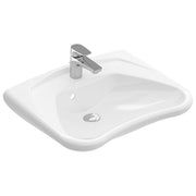 VILLEROY & BOCH - Waschbecken ViCare 600x490mm Rechteck 1HL. mit Überlauf Weiß Alpin
