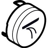 Hansgrohe - Druckknopf Symbol Schwallbrause schwarz