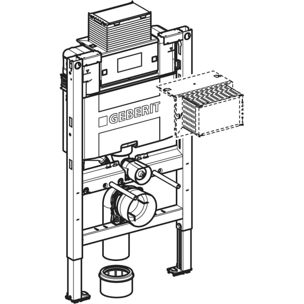 Geberit Vertriebs - Duofix Element für WWC, 82cm mit Omega UP-SPK 12cm
