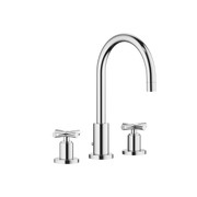 Dornbracht - Waschtisch 3-Locharmatur TARA 20713892 Kreuzgriff chrom
