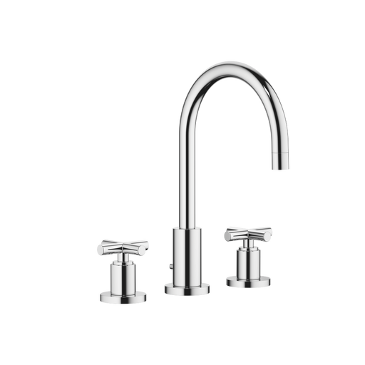 Dornbracht - Waschtisch 3-Locharmatur TARA 20713892 Kreuzgriff chrom