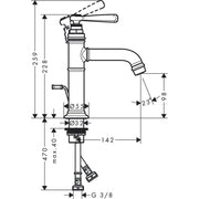 Hansgrohe - Waschtischmischer 100 AXOR Montreux brushed nickel