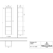 VILLEROY & BOCH - HS 400x1710x346 mm 2türig off.Fach Kansas Oak