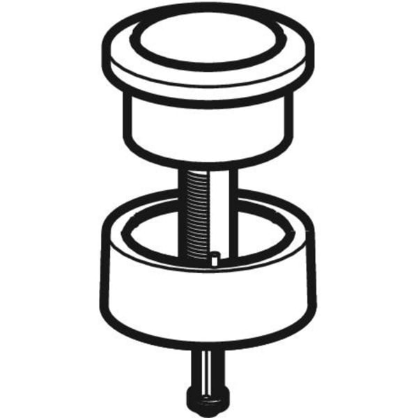 Geberit Vertriebs - Typ 280 Drücker für Spülventil Spül-Stopp-Spülung, hochglanz verchromt