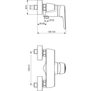 Ideal Standard - Brausearmatur AP CERAMIX, Chrom