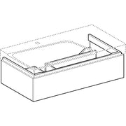 Geberit Vertriebs - Unterschrank XENO2 f. WT m. Ablg. re m .1 Schubl., 88x22x46,2cm, sculturagrau