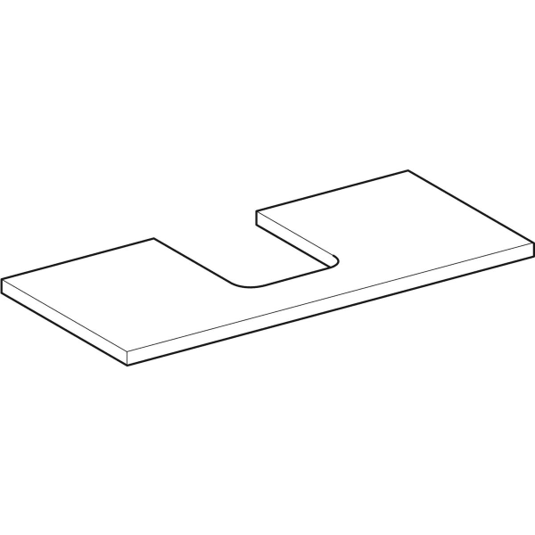 Geberit Vertriebs - ONE WT-Pl. Aus mi. f. AWT Schalenform 105x3x47cm, sandgrau hgl