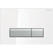Geberit Vertriebs - BetPl. SIGMA40, für 2-Mengen-Sp. Glas weiß