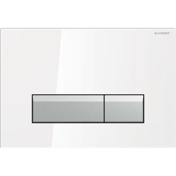 Geberit Vertriebs - BetPl. SIGMA40, für 2-Mengen-Sp. Glas weiß