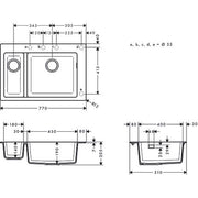 Hansgrohe - Einbauspüle 180x450 S510-F635 SG
