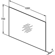 Ideal Standard - Spiegel MIRROR&LIGHT, 1000x4x700mm