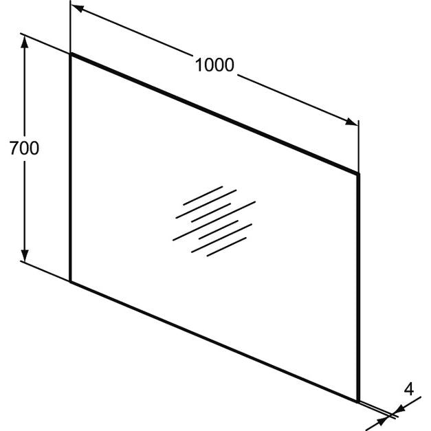 Ideal Standard - Spiegel MIRROR&LIGHT, 1000x4x700mm