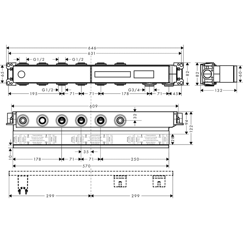 Hansgrohe - Grundset Select 4 Verbraucher