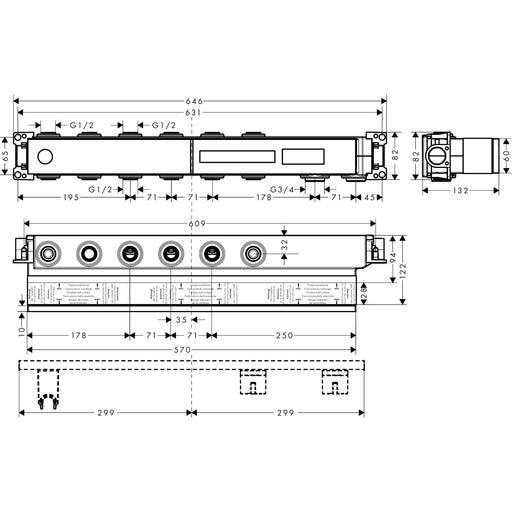 Hansgrohe - Grundset Select 4 Verbraucher