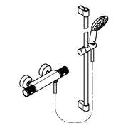 Grohe - THM-Brausebatterie Grohtherm 1000 Performance 34835_1 Br.-grt. 900mm chrom