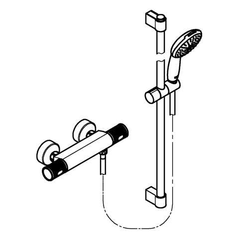 Grohe - THM-Brausebatterie Grohtherm 1000 Performance 34835_1 Br.-grt. 900mm chrom