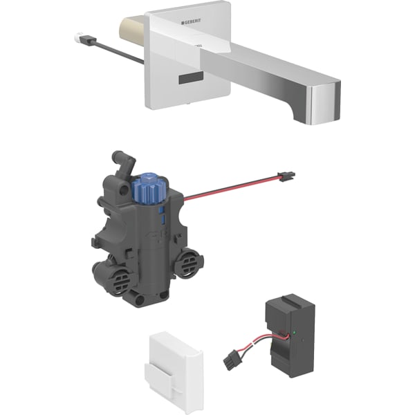 Geberit Vertriebs - Brenta WT-Arm.,Wandmontage, Netzbetr. f. UP-Funkt.Box, Therm.Mi.,L:22cm, chrg