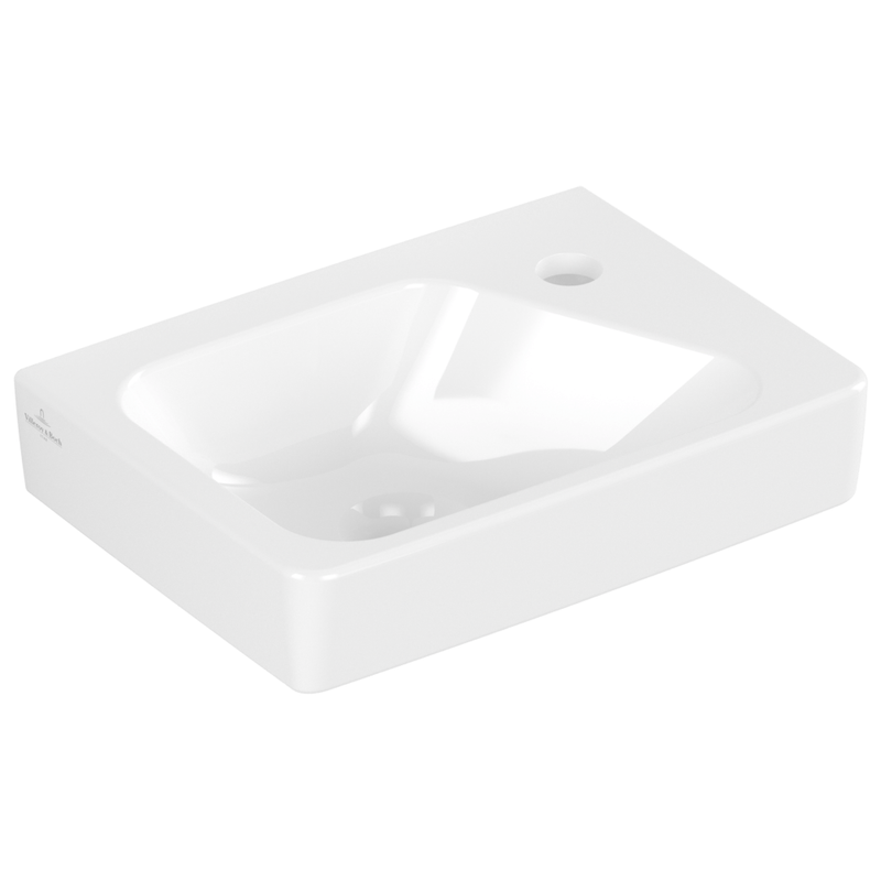 VILLEROY & BOCH - HWB Architectura 355x260mm re-eckig BP li 1HL. o. ÜL. Weiß Alpin cplus