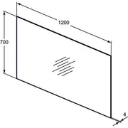 Ideal Standard - Spiegel MIRROR&LIGHT, 1200x4x700mm