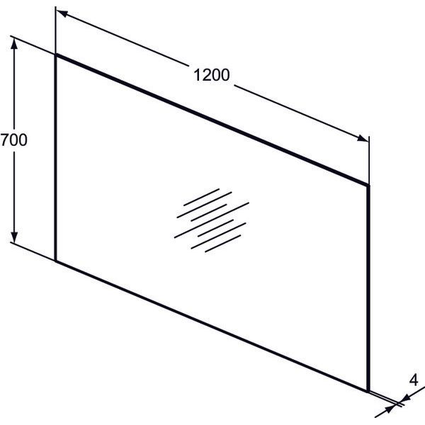 Ideal Standard - Spiegel MIRROR&LIGHT, 1200x4x700mm
