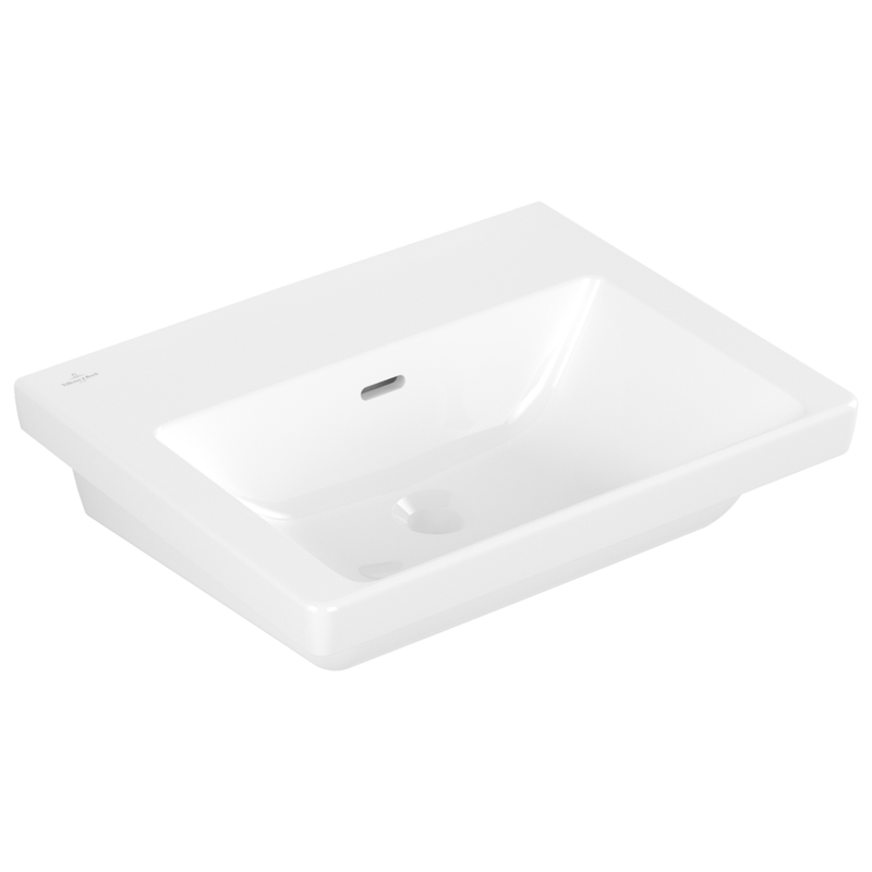 VILLEROY & BOCH - Waschbecken Subway 3.0 4A70F7 550x 440mm re-eckig m. ÜL. Weiß Alpin cplus