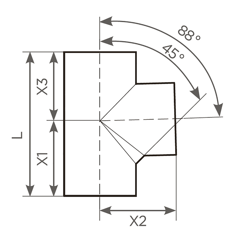 Fornatis - Abzweig DN100x100 88 Grad