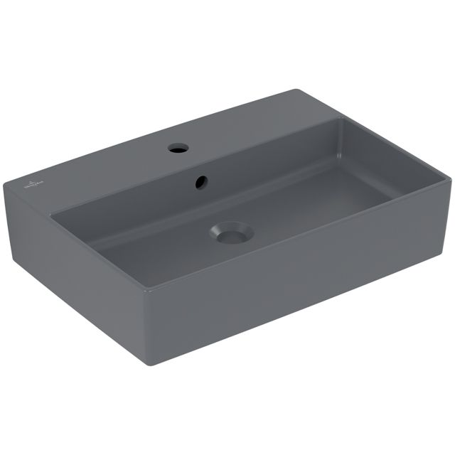 VILLEROY & BOCH - AufsatzWT Memento 2.0 600x420mm re-eckig 1HL. m. ÜL. Graphite cplus