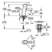 Grohe - EH-WT-Batterie CONCETTO 23931 S-Size Push-open Ablaufgarnitur chrom