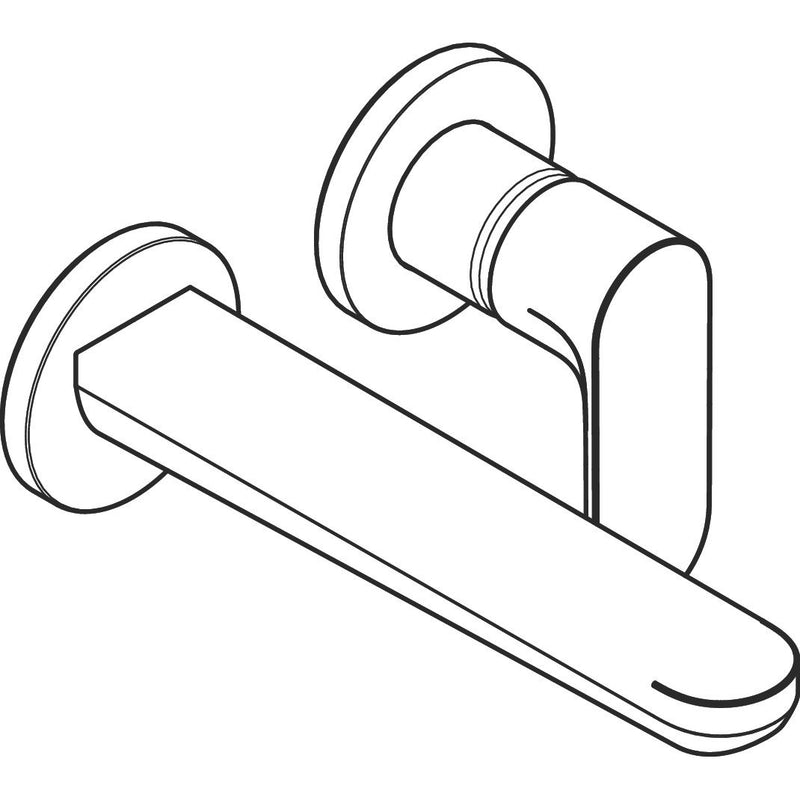 Hansgrohe - 2-Loch Waschtischmischer Unterputz Rebris S F-Set 195 mm Auslauf chrom