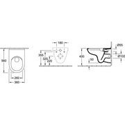 VILLEROY & BOCH - TS-WC spülrandlos O.novo 5660R2 360x560mm DirectFlush wandh WeißAlpin C