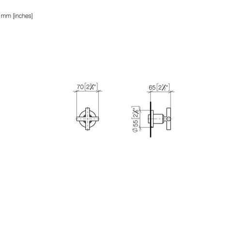 Dornbracht - Unterputzvent., re-schließend TARA 36607892 1/2 schwarz matt