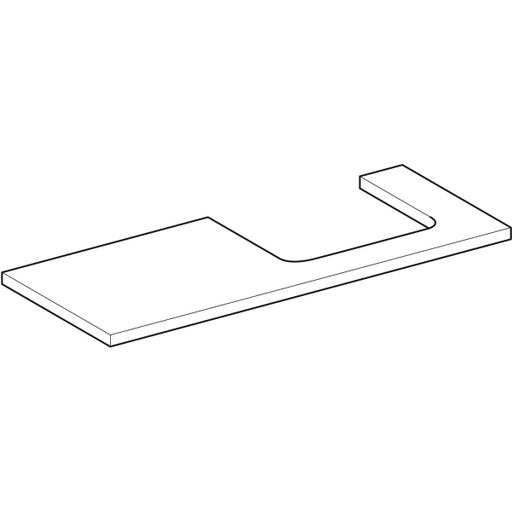 Geberit Vertriebs - ONE WT-Platte, Ausschnitt re, für AWT 120x3x47cm, lava matt
