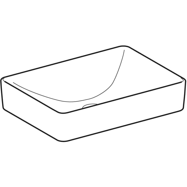Geberit Vertriebs - Aufsatz-WT VARIFORM, rechteckig 550x400mm, o. Hl., o. Ül., weiß, Tect