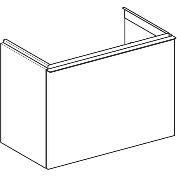 Geberit Vertriebs - Acanto US für WT B:75cm, 1 Schubl. 1 i.Schubl., verk. Ausld., weiß hgl