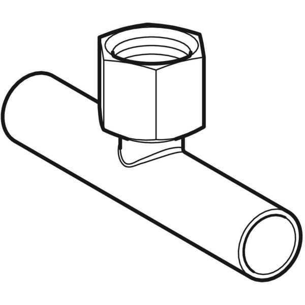 Geberit Vertriebs - Mapress C-Stahl T-Stück mit IG und Einschubenden d42-Rp1/2-42 verzinkt