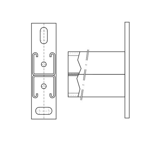 Walraven - Wandkonsole RapidStrut 41x41D BUP1000 L: 600 mm CO2-geschweißt