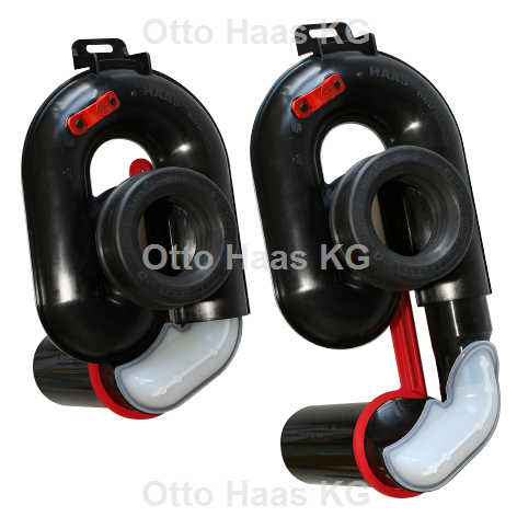 Otto Haas KG - Urinalabsaugsiphon höhenverstellbar, um 65mm, DN50, waager