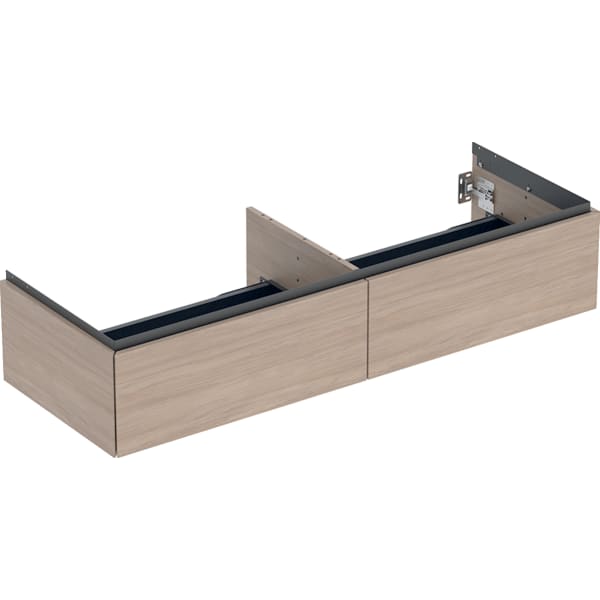 Geberit Vertriebs - ONE Unterschrank für WT/-Platte 2 Schubl., 133,2x26,6x47cm, Eiche