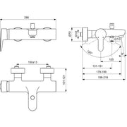 Ideal Standard - Wannen EHM AP CONNECT BLUE B9921 chrom