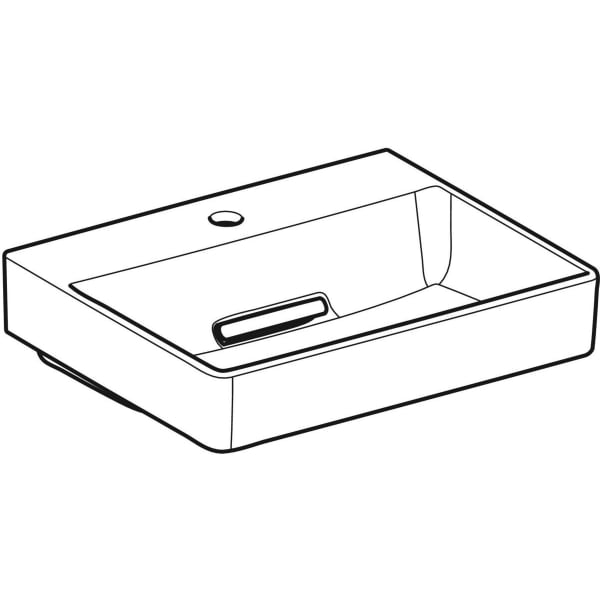 Geberit Vertriebs - ONE AS-WT, Abg. horiz., 50x41 cm m. Hl., o. Ül., weiß, matt/weiß glzd