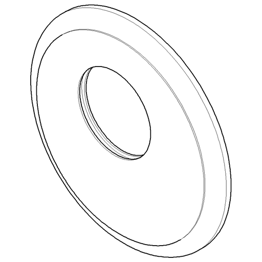 Dornbracht - Rosette Traditionell Ersatzteile 091102163 D. 124 x 13 mm messing