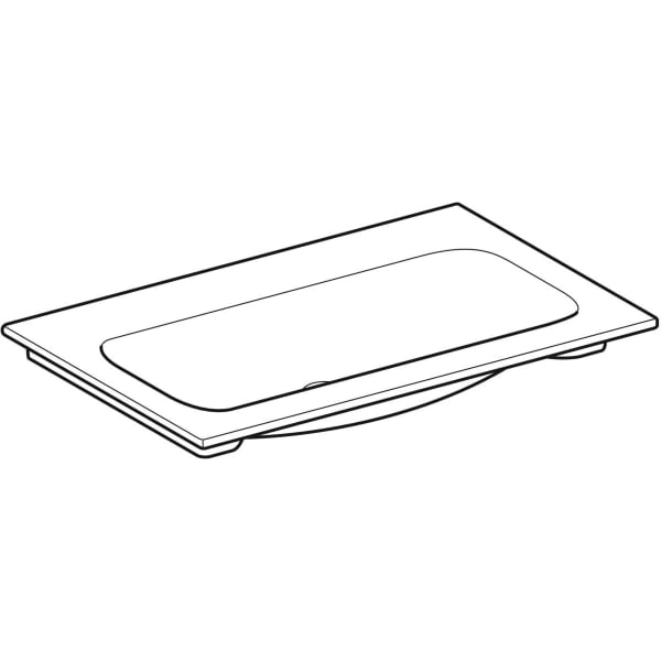 Geberit Vertriebs - Möbelwaschtisch ICON 75x48cm ohne Hahnloch, ohne Ül., weiß, KeraTect