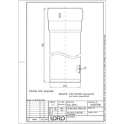 Lorowerk - Rohr 01401.X DN 70x250mm mit 1 Muffe