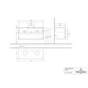 VILLEROY & BOCH - Konsolen-Unterschrank 1200mm f AWT 2 Ausz 2 Aussch oLB C519H0 VT Grey