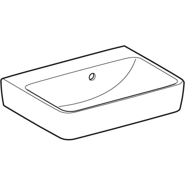 Geberit Vertriebs - RENOVA Plan Handwaschbecken, 50x38cm o. Hl., m. Ül., weiß, KeraTect, NEU
