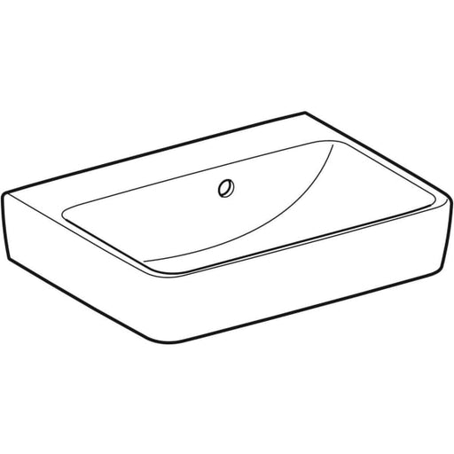 Geberit Vertriebs - RENOVA Plan Handwaschbecken, 50x38cm o. Hl., m. Ül., weiß, KeraTect, NEU