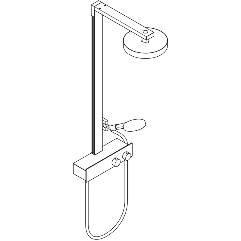Hansgrohe - Showerpipe Rainfinity 350 mit Kopfbrause 250 EcoSmart chrom